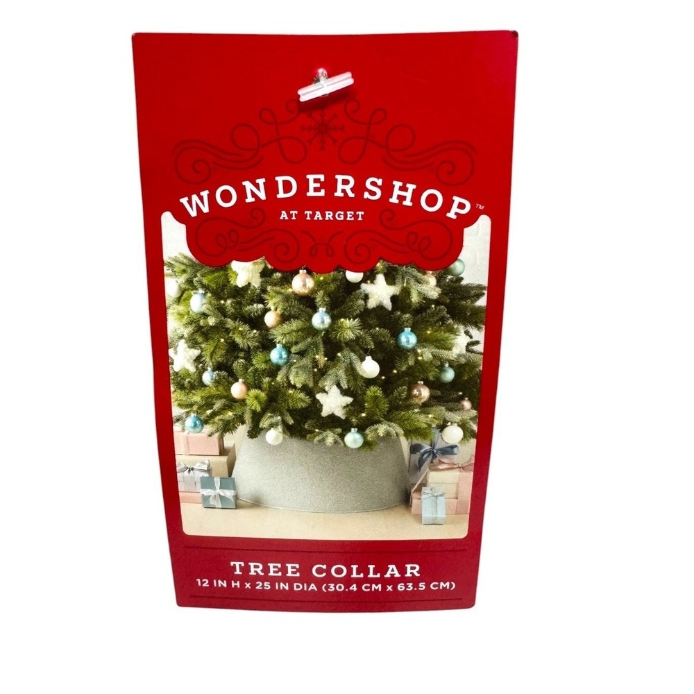 Wondershop Target Gray Sherpa Christmas‎ Tree Collar 12x25 New Holiday Decor